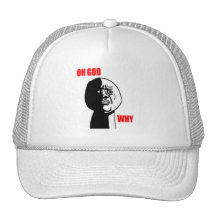 Oh God Why Comic Face Mesh Hats