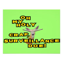 Oh My Holy Crap Surveillance Doe Personalised Invitations
