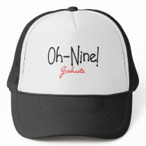 Oh-Nine Graduate 2009 Graduation Shirts Buttons Mesh Hats