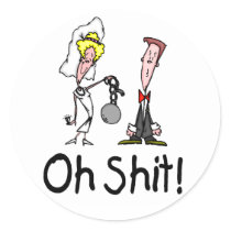 Oh Shit Wedding Bride and Groom