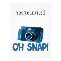 Oh Snap Camera Custom Invitations