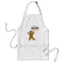 Oh Snap! Funny Christmas Gingerbread Man Aprons