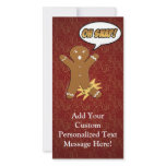 Oh Snap! Funny Gingerbread Man photo cards