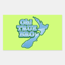 Oh TRUE BRo! kiwi map Sticker