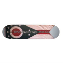 OHIO, BUCKEYES ROLL CUSTOM SKATE BOARD