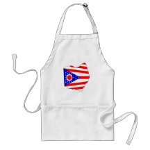 Ohio Flag Map Apron