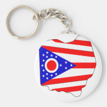 Ohio Flag Map Key Chains