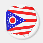 Ohio Flag Map Magnets
