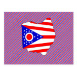 Ohio Flag Map Post Card