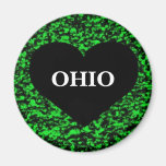 Ohio Heart Green Magnets