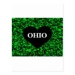 Ohio Heart Green Post Cards