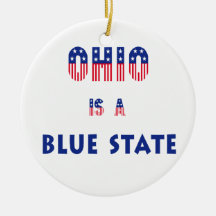 Ohio is a Blue State Christmas Ornaments