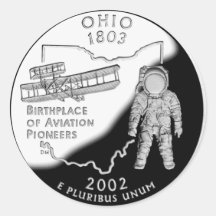 Ohio Round Stickers