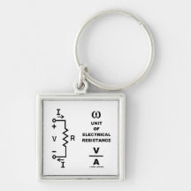 Ohm A Unit Of Electrical Resistance (Physics) Key Chains