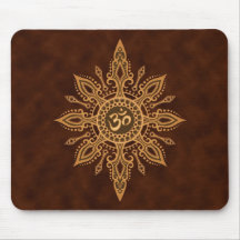 Ohm Star (golden brown) Mousepads