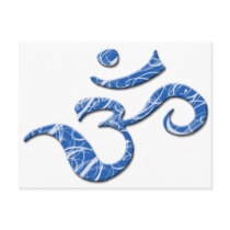 Ohm Symbol Postcard in Blue