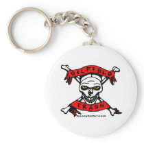 Oil Field Trash Skull, Key Ring Keychain