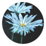 oil painting of white daisy flowers modern art stickers
