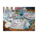 oil painting still life china tea set dinnerware postcards
