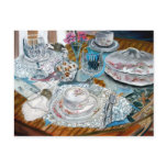oil painting still life china tea set dinnerware postcards