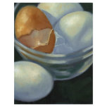 OIL PASTEL: EGGS IN BOWL: REALISM ART flyers