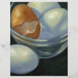 OIL PASTEL: EGGS IN BOWL: REALISM ART FLYERS
