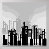 Oil Refinery Environment Poster