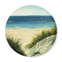 oil sand dunes beach art  painting refrigerator magnets