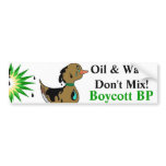 Oil & Water Don't Mix Boycott BP Bumper Sticker bumper stickers
