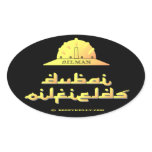 Oilman,Dubai Oil Fields,UAE,Oil,Gas,Rigs,Gift Oval Stickers