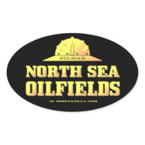 Oilman North Sea Oilfields,Ninian,Brae,Oil,Rigs Stickers