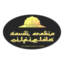 Oilman,Saudi Arabia Oil Fields,Saudia,Oil,Gas Oval Sticker