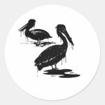Oily Birds1 Round Sticker