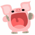 "OINK!!!" Cute Cartoon Pig Photo Sculpture photo sculptures