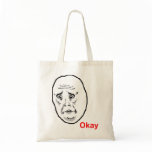 Okay Face Guy Canvas Bag