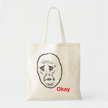 Okay Face Guy Canvas Bag