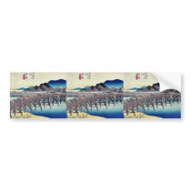 Okazaki by Ando, Hiroshige Ukiyoe Bumper Stickers