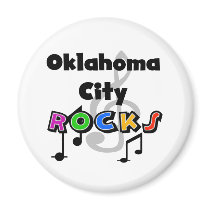 Oklahoma City Rocks Fridge Magnet
