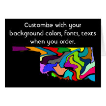 Oklahoma Colourful Customise card how you like