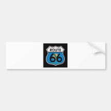Oklahoma flag Route 66 Shield Bumper Stickers