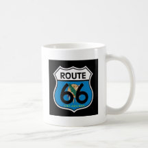 Oklahoma flag Route 66 Shield Mugs