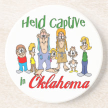 OKlahoma Funny Trailer Park Sandstone Coaster