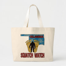 Oklahoma Squatch Watch Canvas Bags