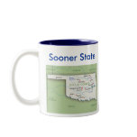 Oklahoma Symbols & Map mugs