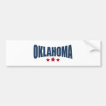 Oklahoma Three Stars Design Bumper Sticker