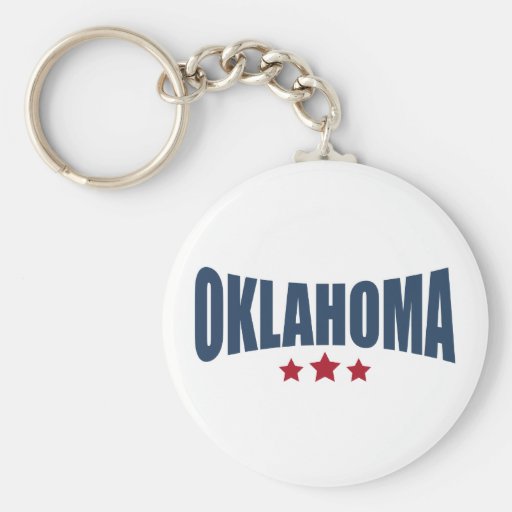 Oklahoma Three Stars Design Key Chains