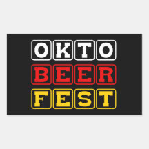 Oktobeerfest: Oktoberfest German Beer Festival Rectangular Sticker