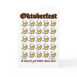 Oktoberfest 25 Beer mugs Greeting Card