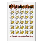 Oktoberfest 25 Beer mugs Greeting Card