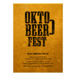 Oktoberfest Beer Drinking Gold Party Invitation